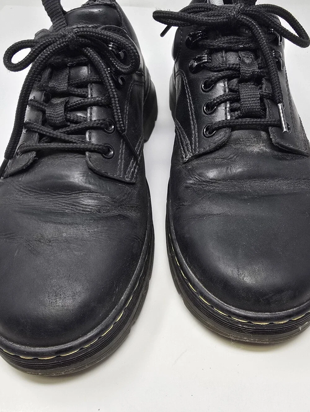 Dr. Martens *FLAWS* Reeder Shoes Mens Size 10 Black Leather Casual Sneakers